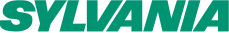 Logo de Sylvania con letras verdes